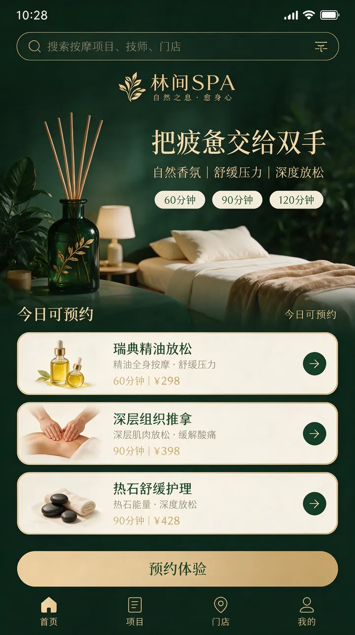 SPA 预约小程序封面图